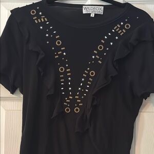 Wildfox Black Embellished Women's Top